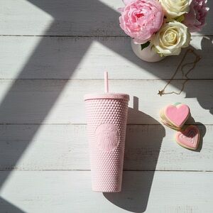 NWT Starbucks Matte Pink Studded Cold Cup Limited Release 2020 Spring Collection